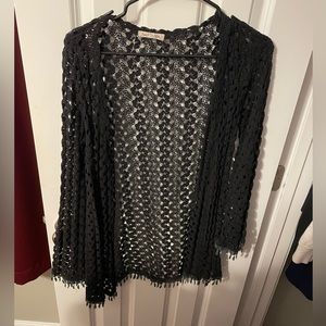 Bear dance black boho cardigan
